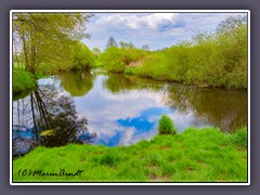 Links zweigt der Oste Hamme Kanal ab - rechts fließt die Oste gen Lüneburger Heide