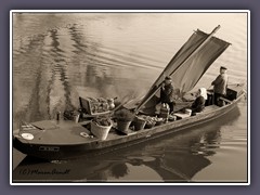 Die Torfkähne fahren die traditionelle Route von Worpswede zum Bremer Findorfhafen