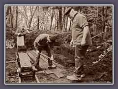 Torfstechen auf dem historischen Moorhof Augustendorf