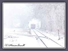 Ankommen in Worpswede im Schneetreiben