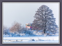 Der Moorexpress im winterlichenTeufelsmoor