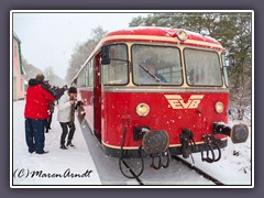 Einsteigen zur Winterfahrt nach Stade