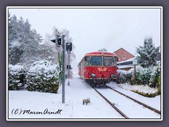 Rücklichter gen Stader Weihnachtsmarkt