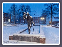 Christopherus Brunnen - Schneetreiben