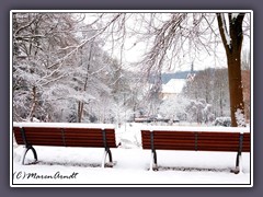 City - Platz nehmen am Stadtpark im Winter