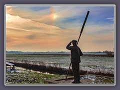 Halo über Onkel Hermann am Hafenkanal