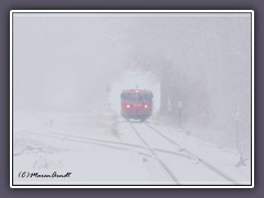 Der Moorexpress im Schnee