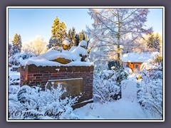 Ein Wintermorgen - Paulas Grab im Schnee